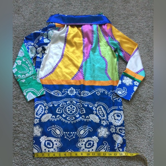 Silky Collared Deep Cowl-neck Shirt Dress - Picture 7 of 12